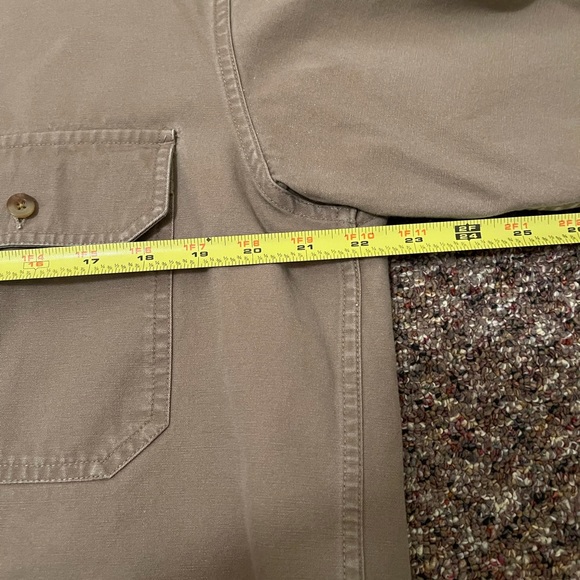 Cabela's Roughneck Stonewash Rugged Button Front Short Sleeve Shirt Brown Mens M - Picture 9 of 11